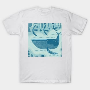 Bluebirds and Bluewhale T-Shirt